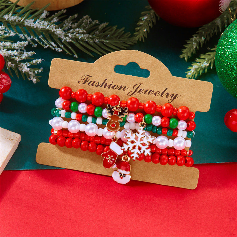 Wholesale Rice Bead Polymer Clay Multilayer Bracelet